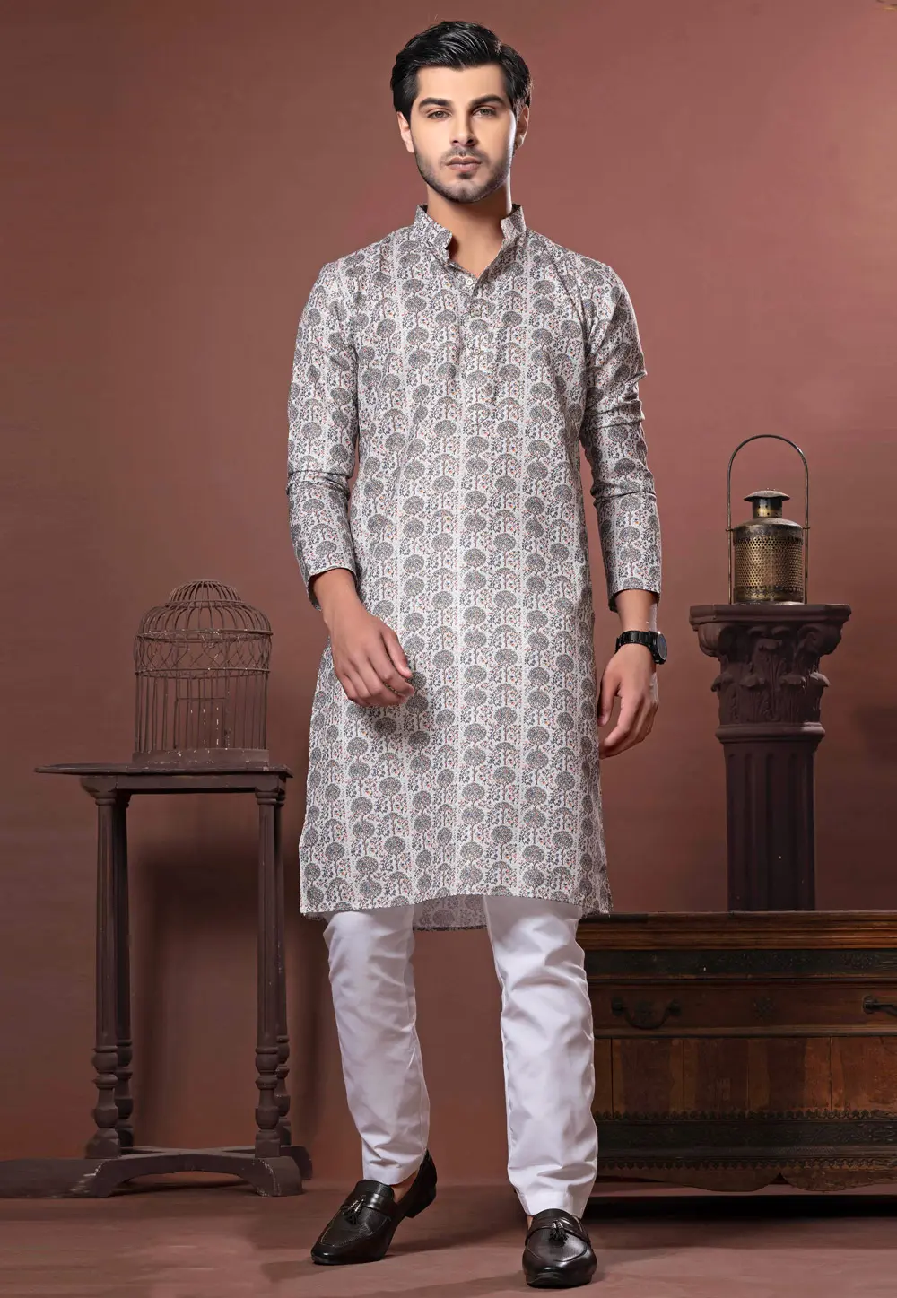 Multicolor Cotton Kurta Pajama 302113