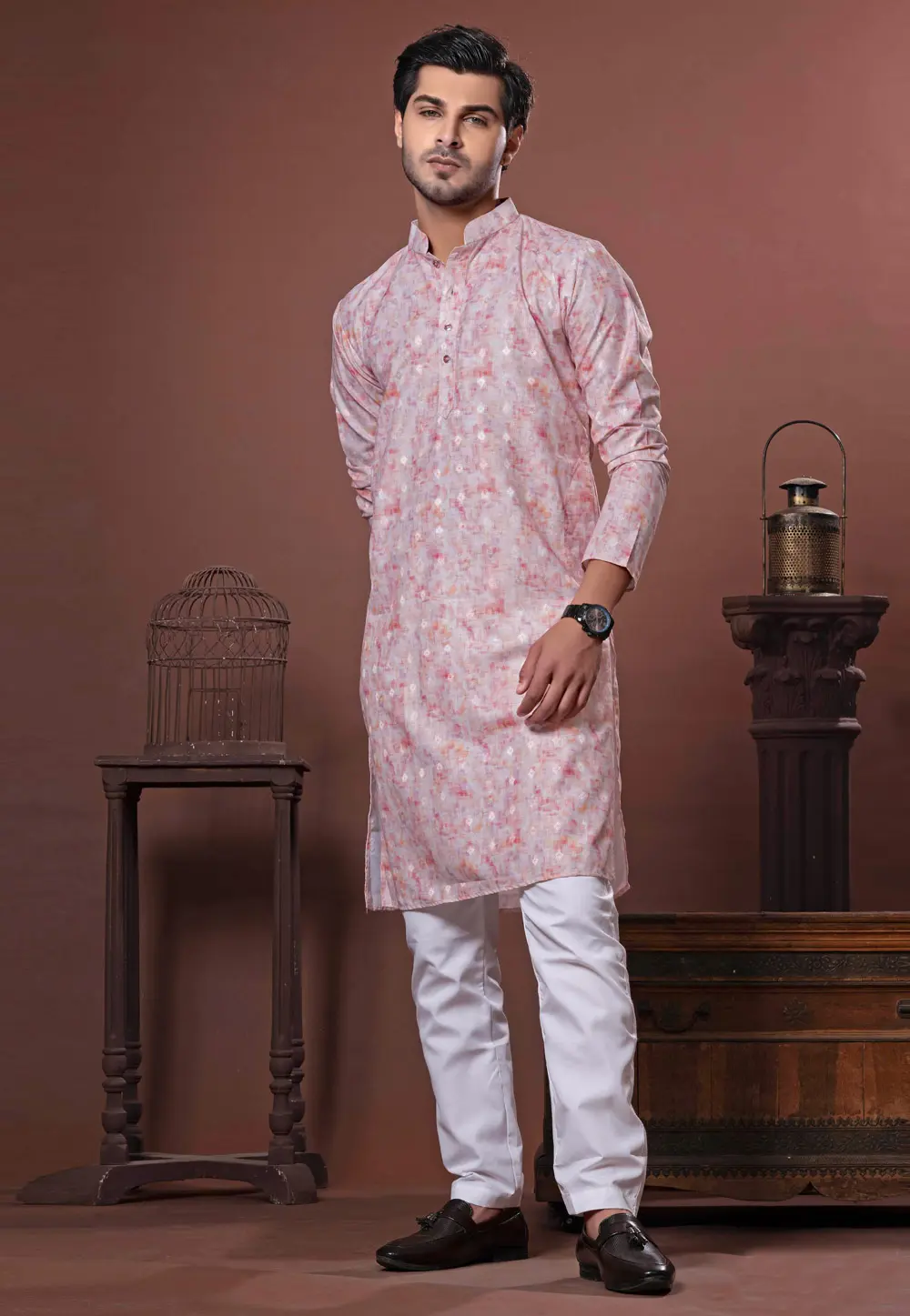 Multicolor Cotton Kurta Pajama 302118