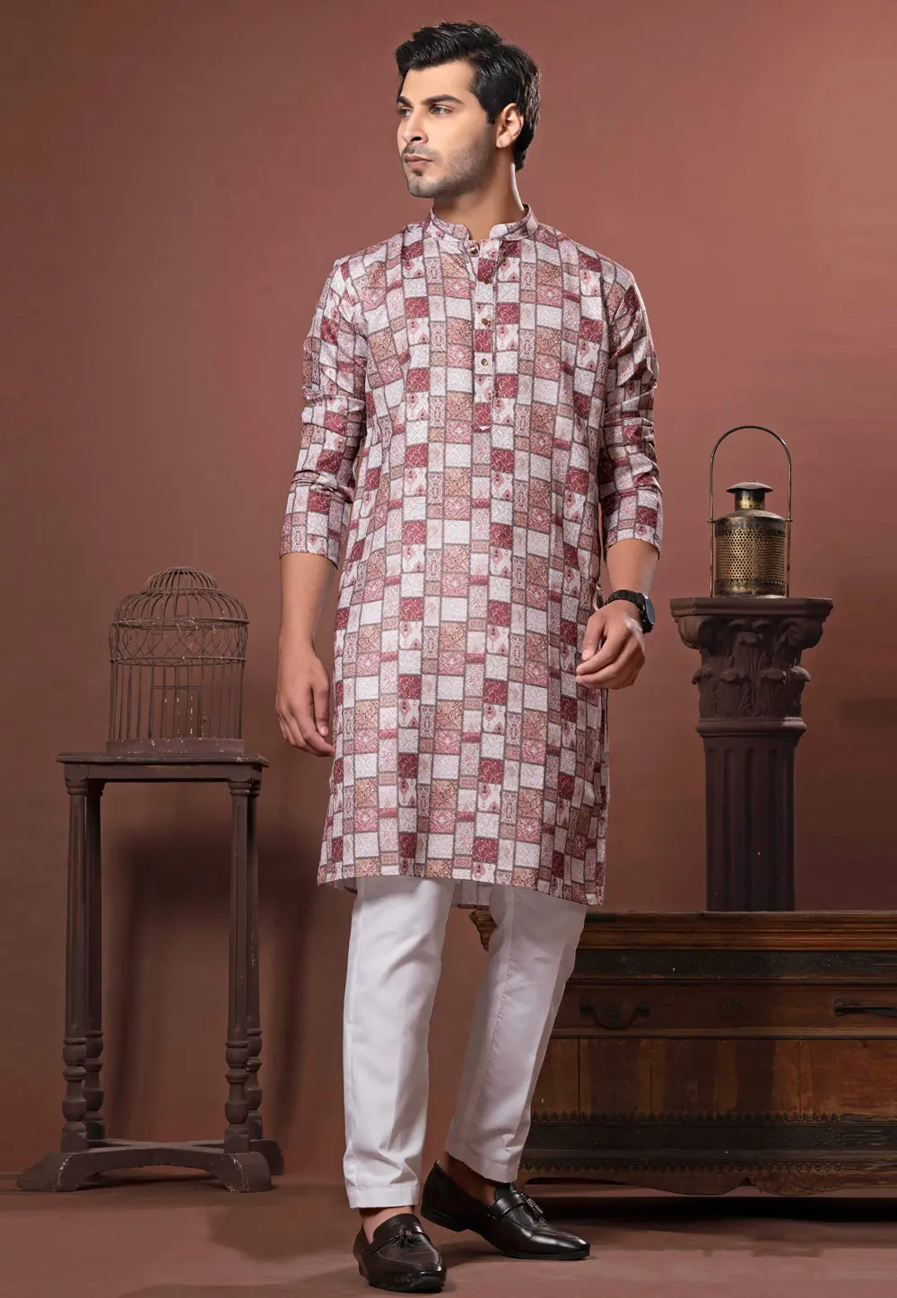 Multicolor Cotton Kurta Pajama 302130