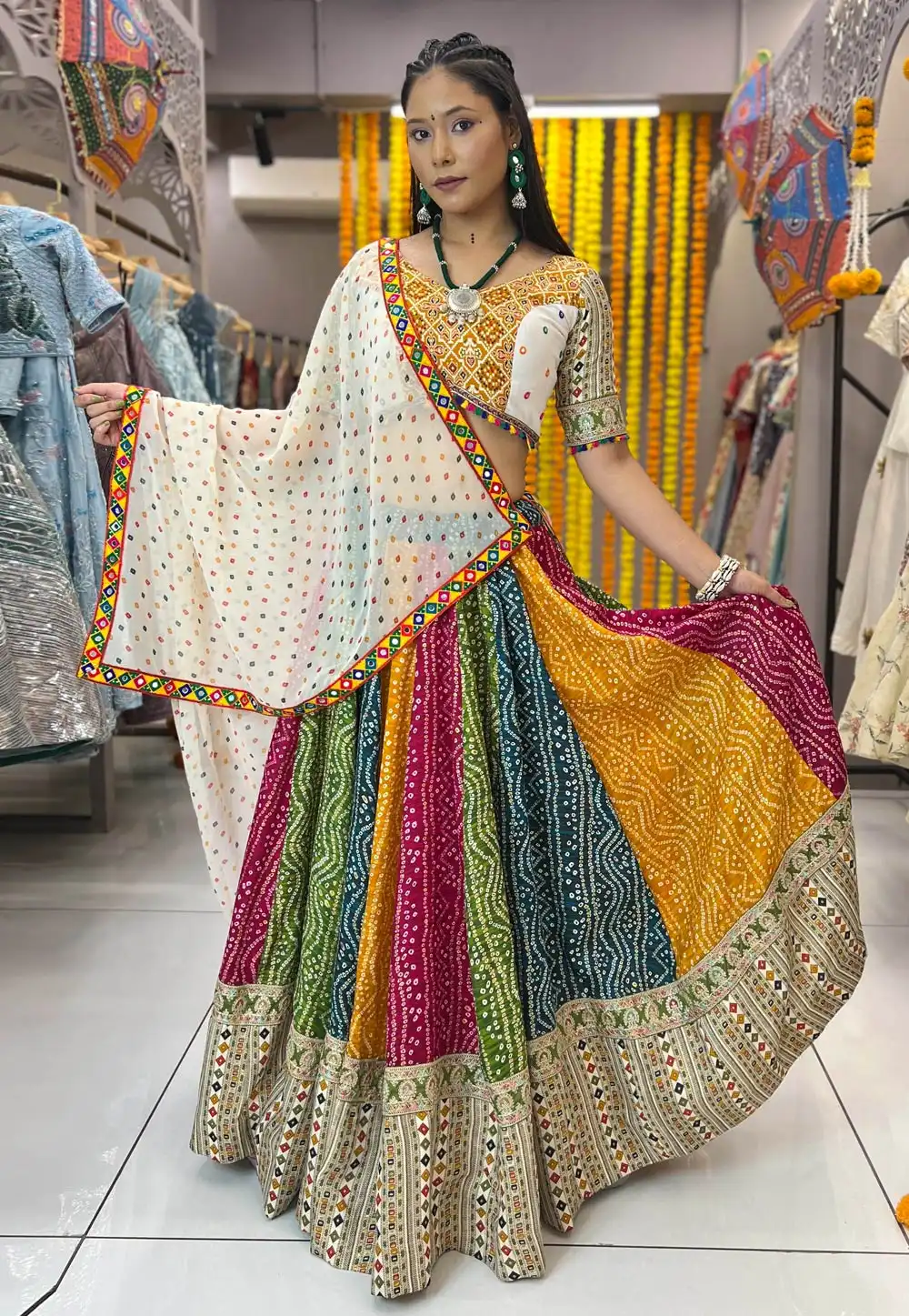 Multicolor Cotton Navratri Chaniya Choli 292797