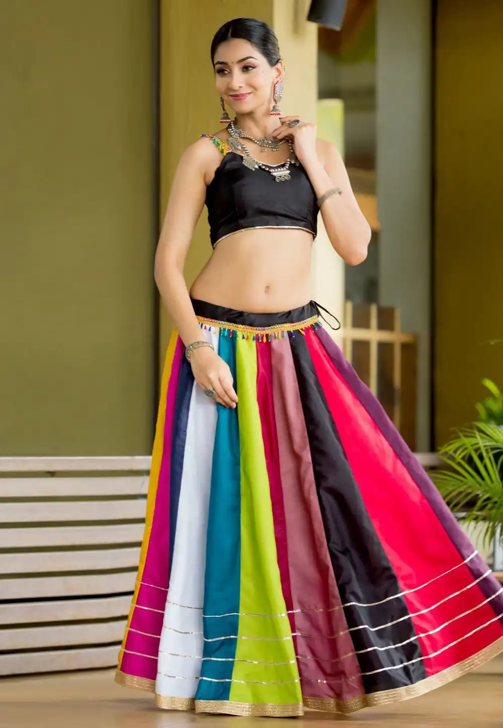 Multicolor Cotton Navratri Chaniya Choli 292358