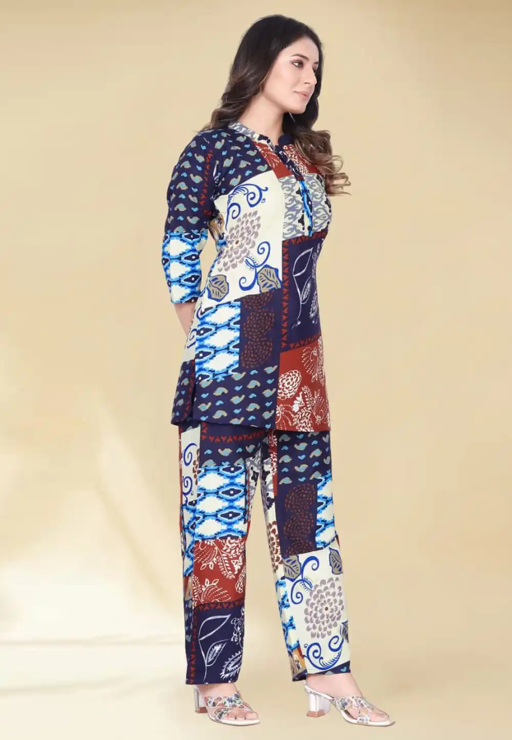 Multicolor Cotton Printed Co-Ords Set 291372