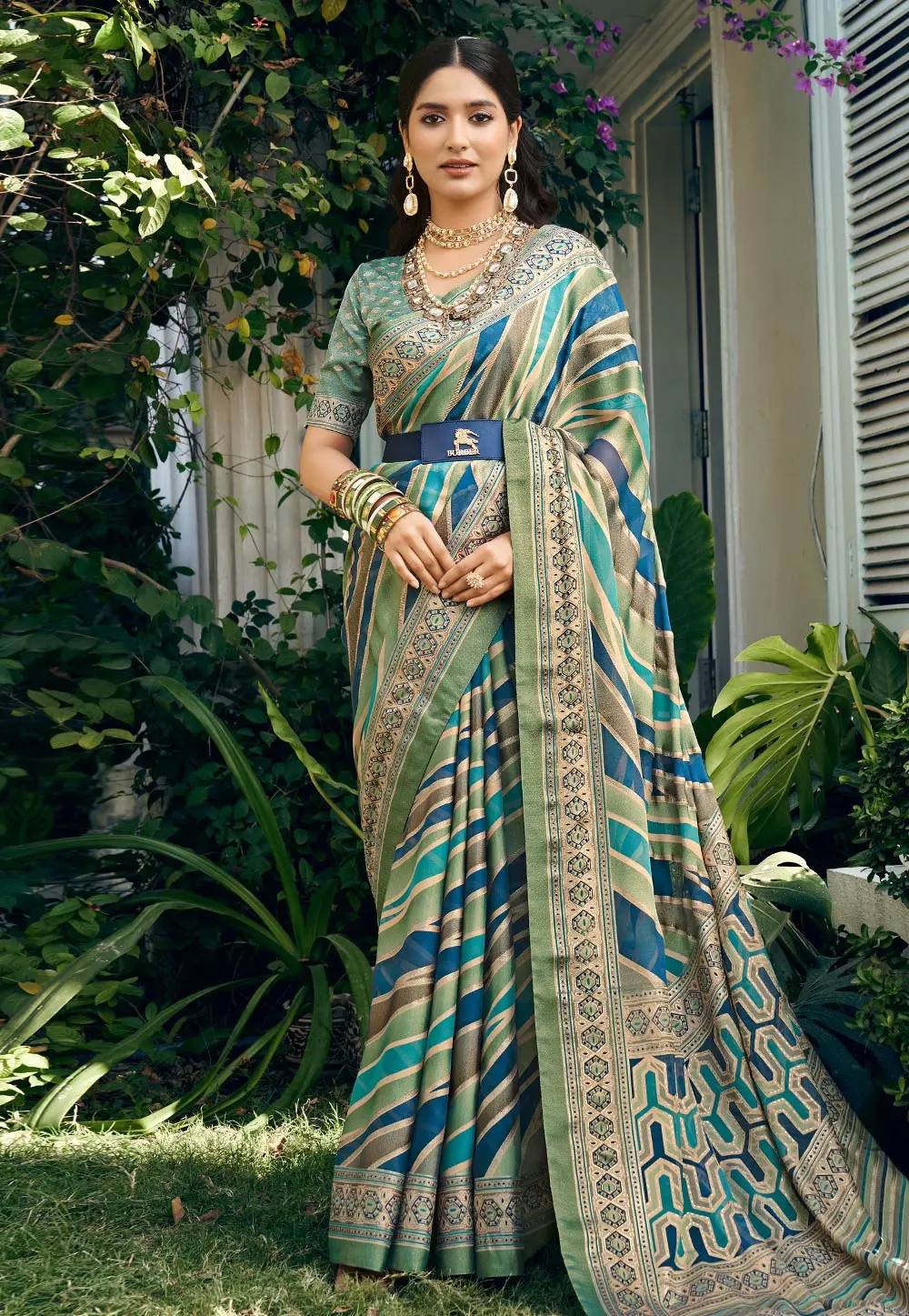 Multicolor Georgette Saree With Blouse 302830