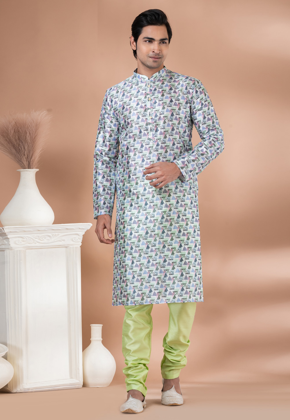 Multicolor Polyester Kurta Pajama 282547