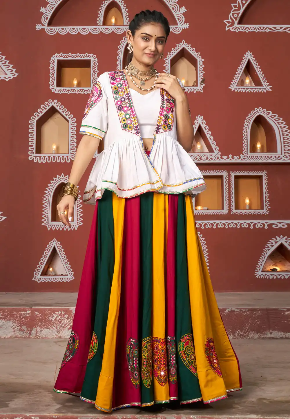 Multicolor Viscose Rayon Navratri Chaniya Choli 294741