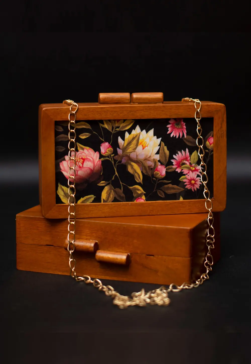 Multicolor Wooden Clutch 297604