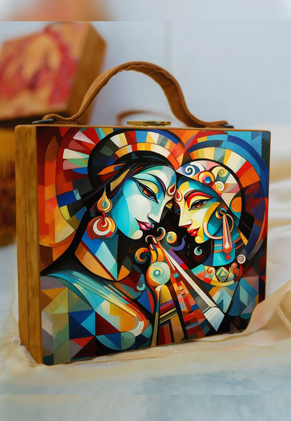 Multicolor Wooden Clutch 297649