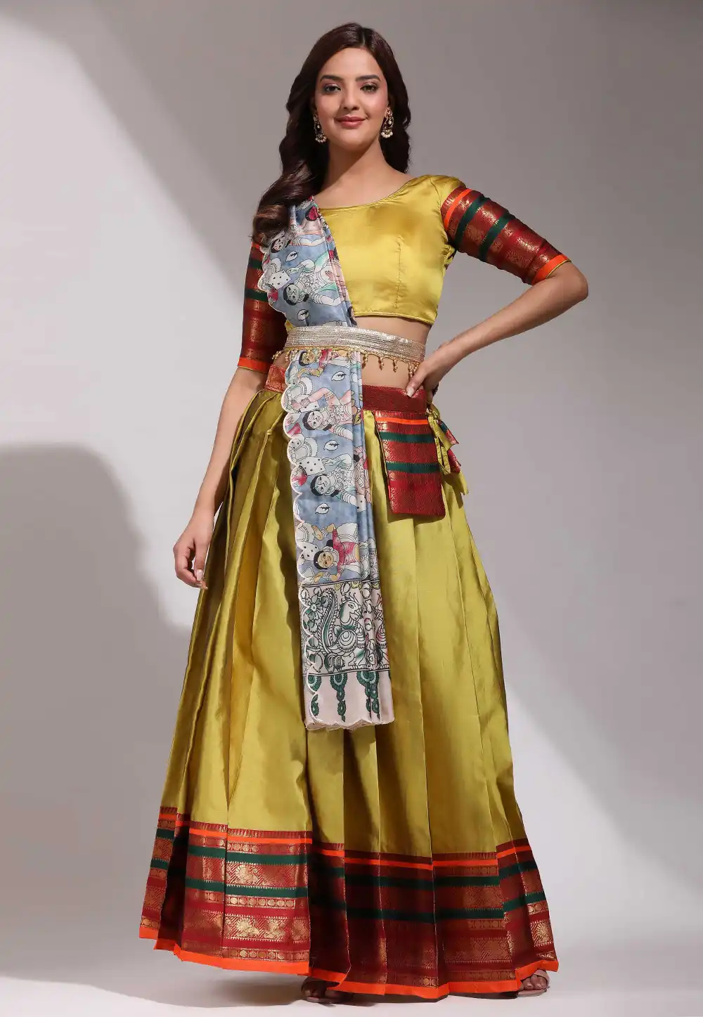 Mustard Silk Lehenga Choli 295134