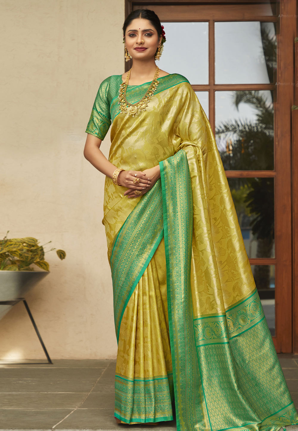 Mustard Silk Saree With Blouse 286974