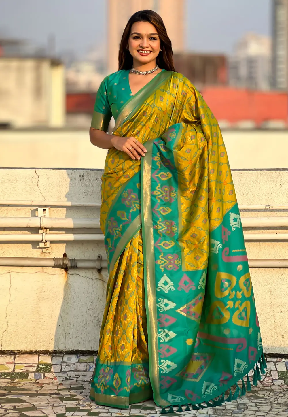 Mustard Silk Saree With Blouse 303921