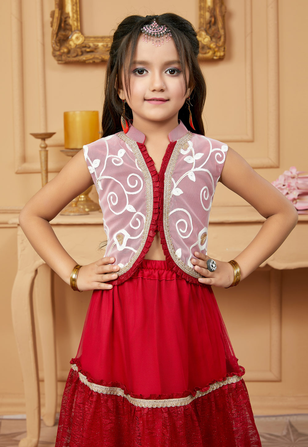 7751 Stylish Designer Silk Wedding Wear Kids Lehenga Collection - The  Ethnic World
