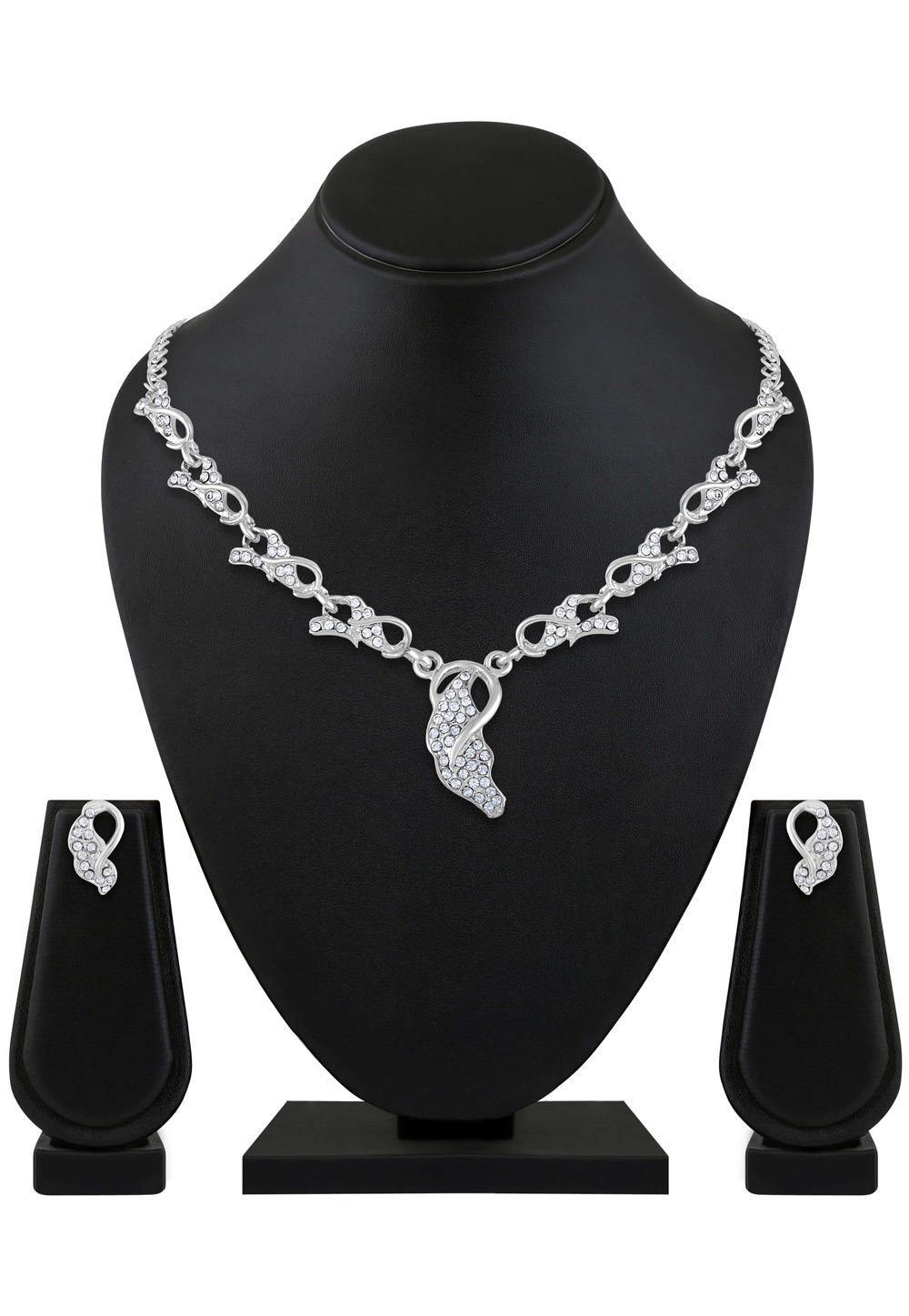 Silver Zinc Necklace With Earrings 199537