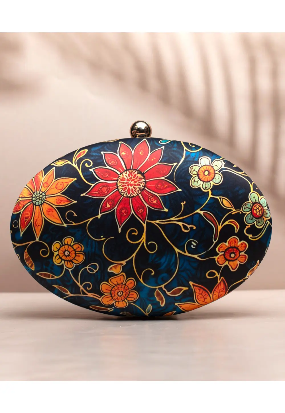 Navy Blue Art Silk Clutch 297357