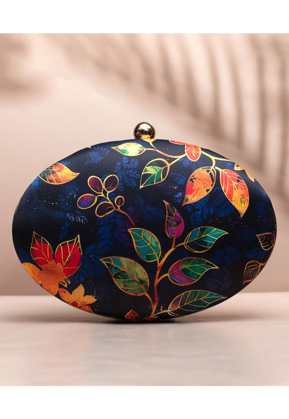 Navy Blue Art Silk Clutch 297373