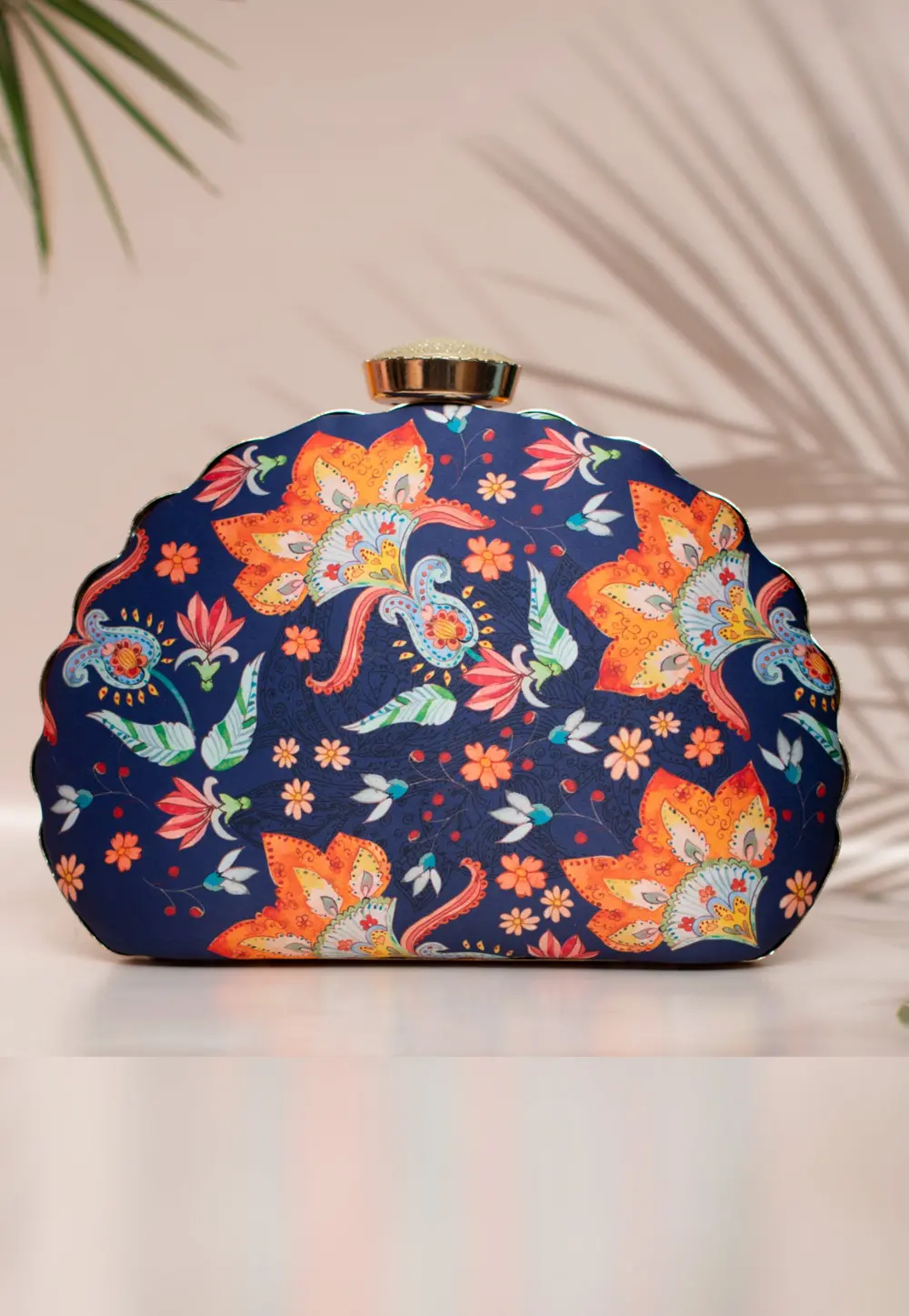 Navy Blue Art Silk Clutch 298028