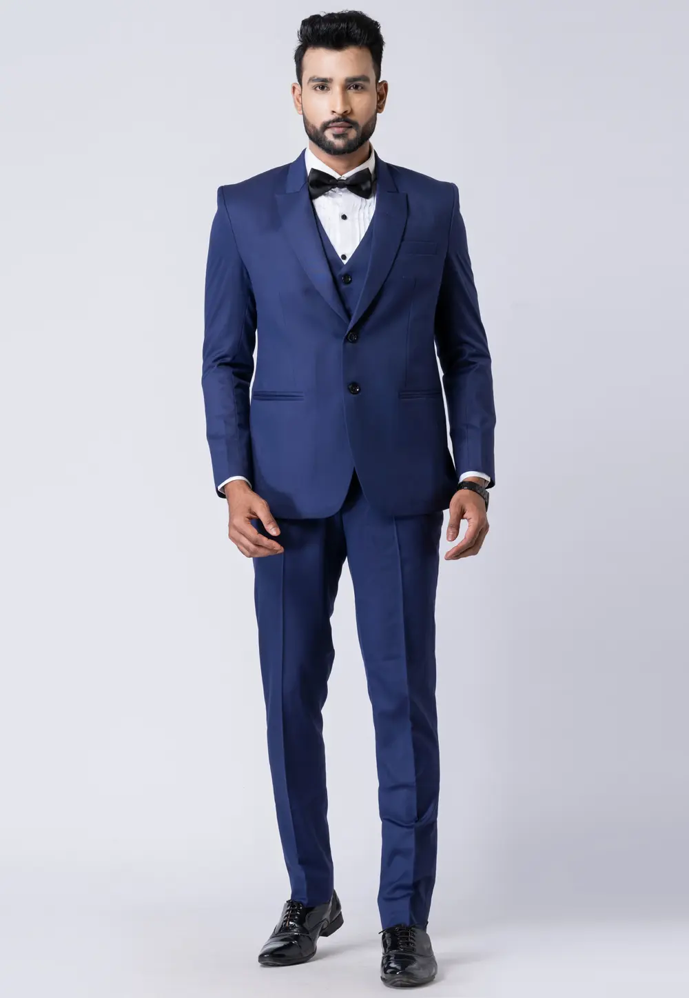 Navy Blue Polyester Tuxedos Suit 300803