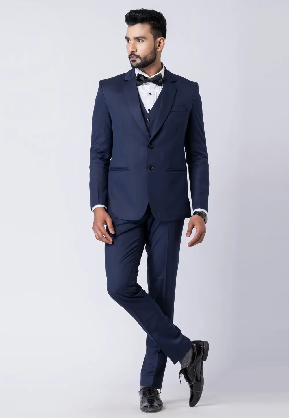 Navy Blue Polyester Tuxedos Suit 300806