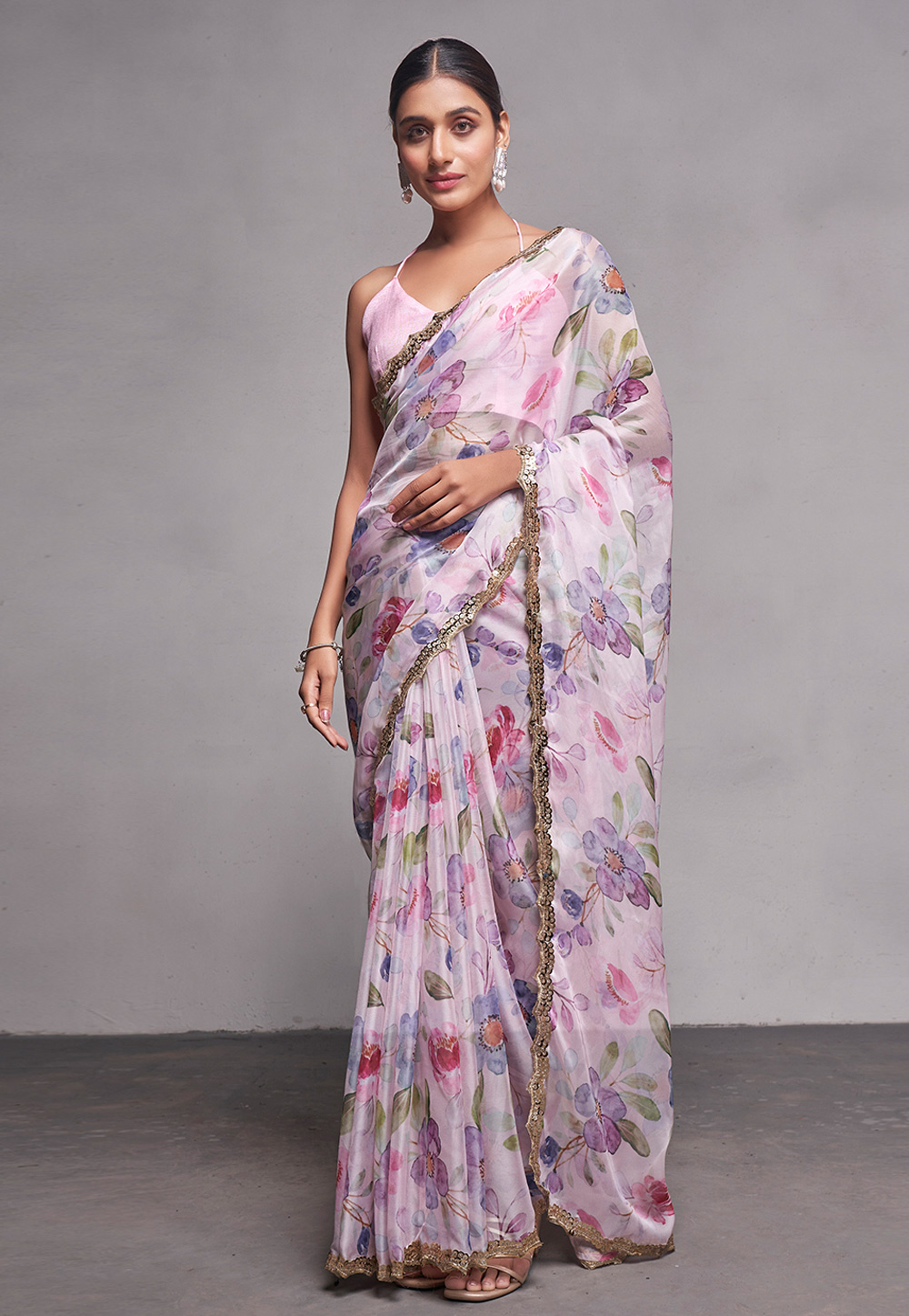 Off White Organza Saree With Blouse 278970