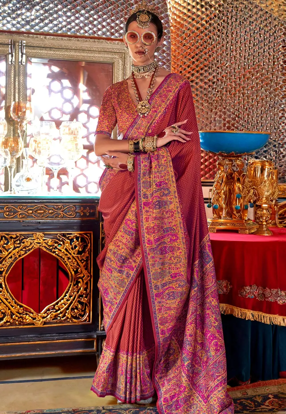 Orange Silk Saree With Blouse 297715