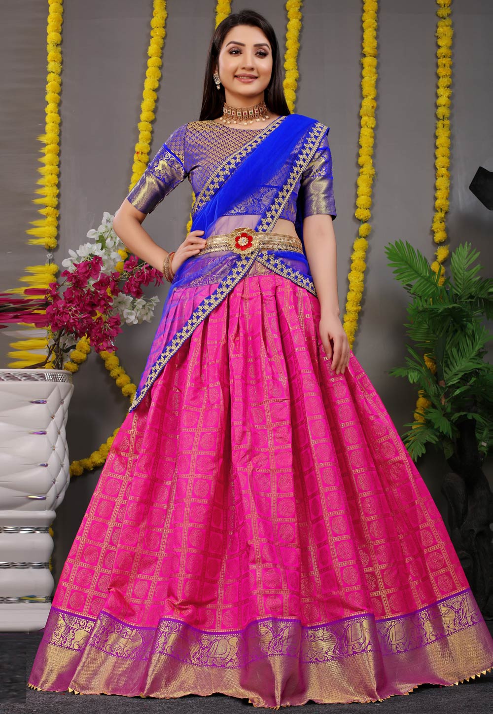 Yellow and Pink Bridal Lehenga Collection at Rs.20999/Piece in bulandshahr  offer by Mohini Saree
