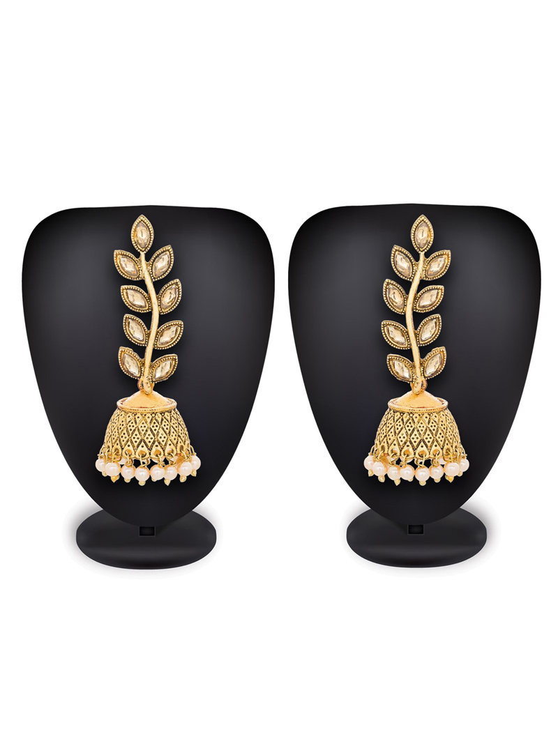 Golden Metal Earrings 121565