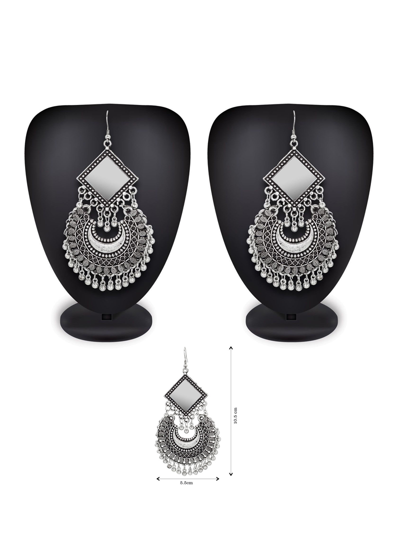 Silver Metal Earrings  126253