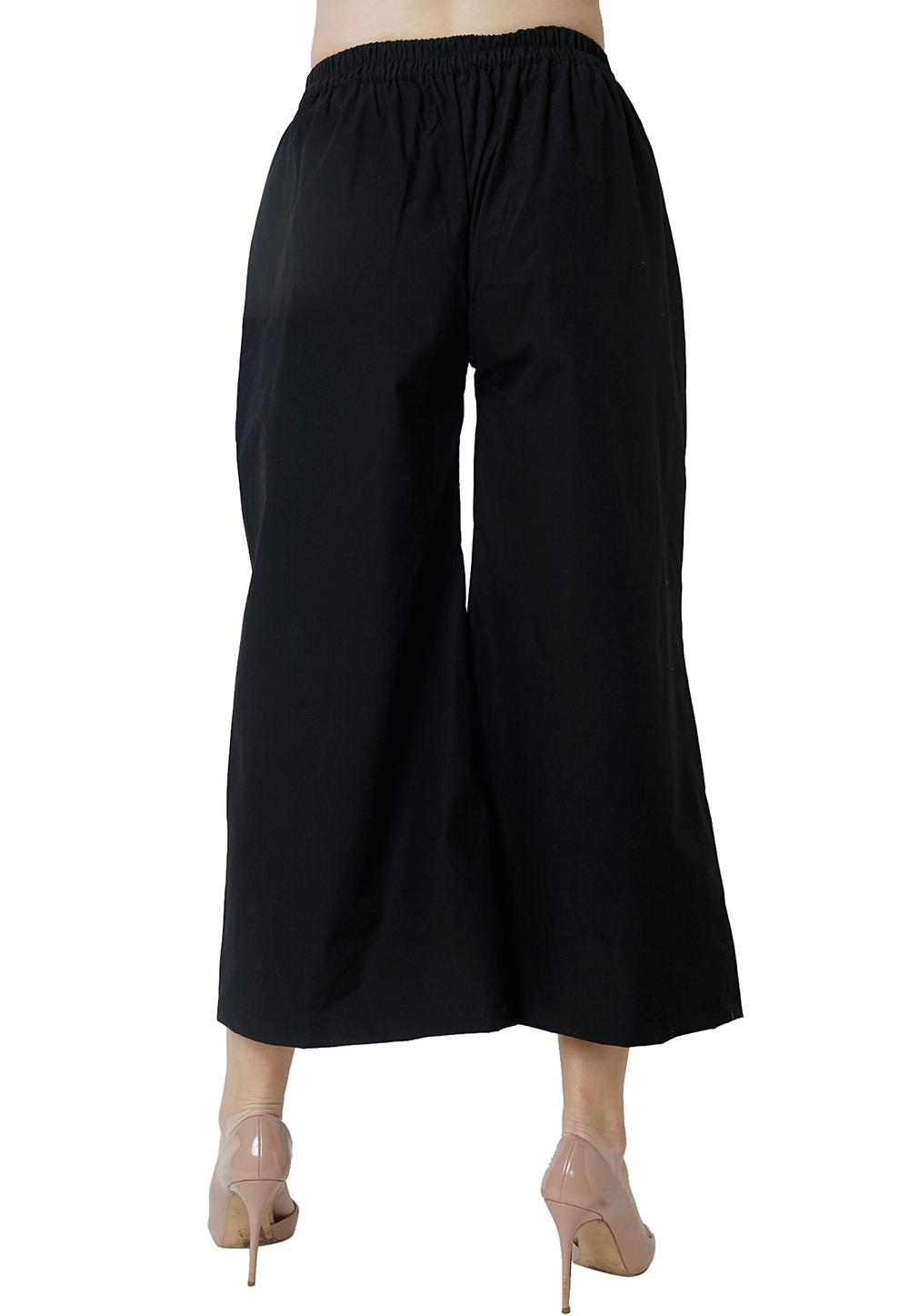 Black Palazzo Pants Women Wide Leg Bohemian Cotton Trousers - Etsy