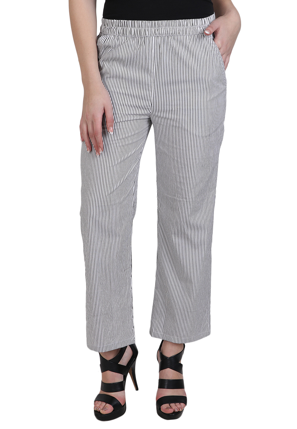 Buy Off White Lace Pants Online - Aarke International Store View