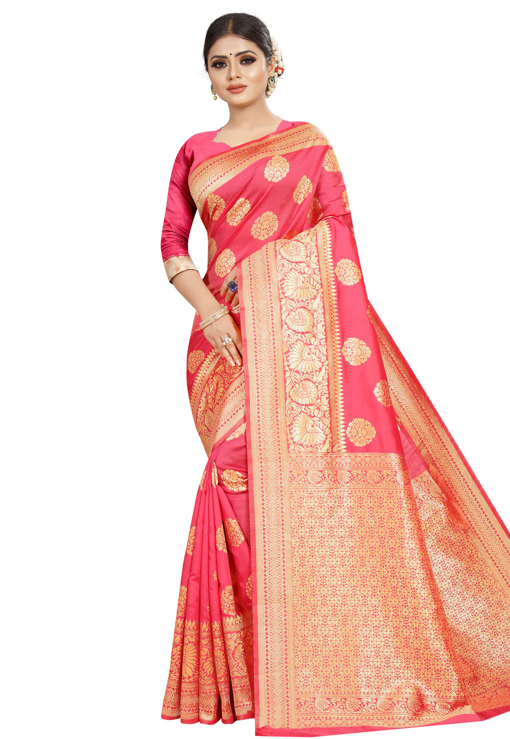 Pink Silk Festival Wear Saree 168854