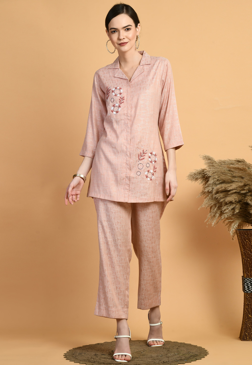 Peach Cotton Co-Ords Set 305452