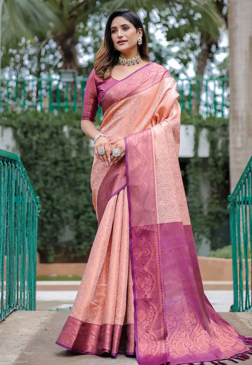 Peach Kanjivaram Silk Saree 289679