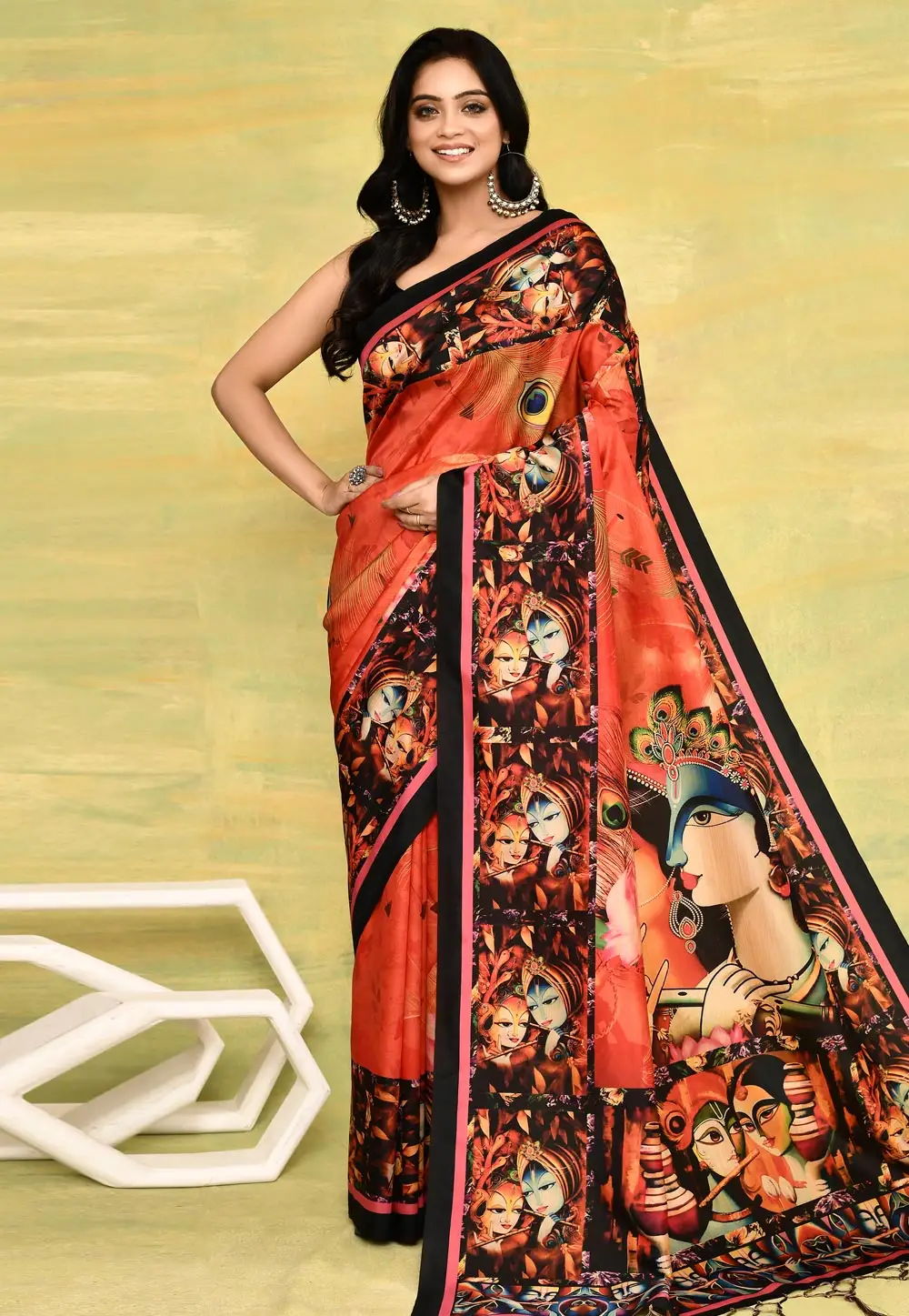 Peach Silk Saree With Blouse 296288