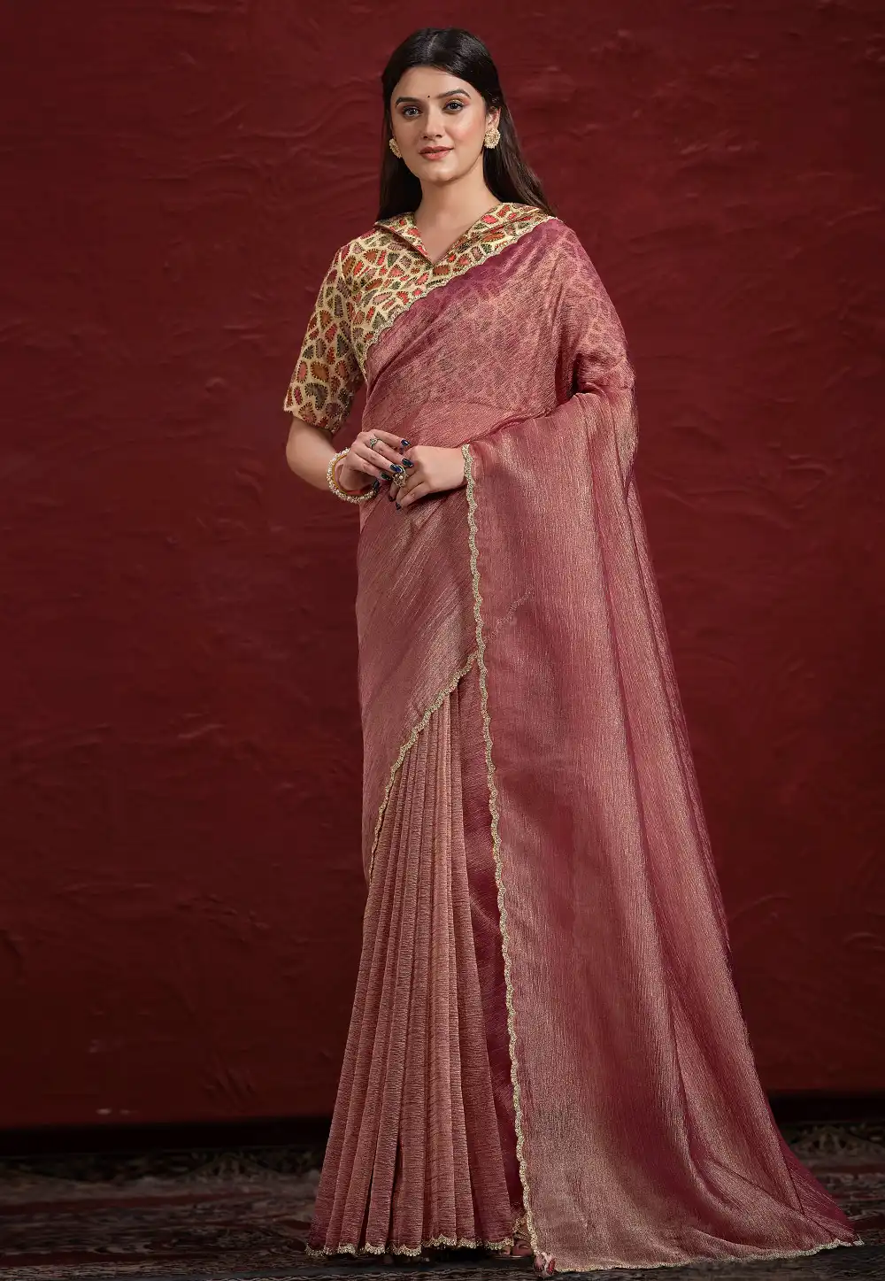 Pink Banarasi Saree 294196