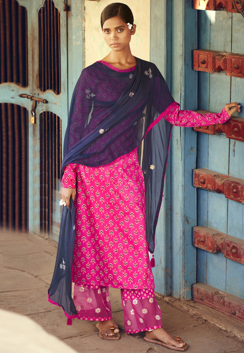 Pink Cotton Pakistani Suit 310418