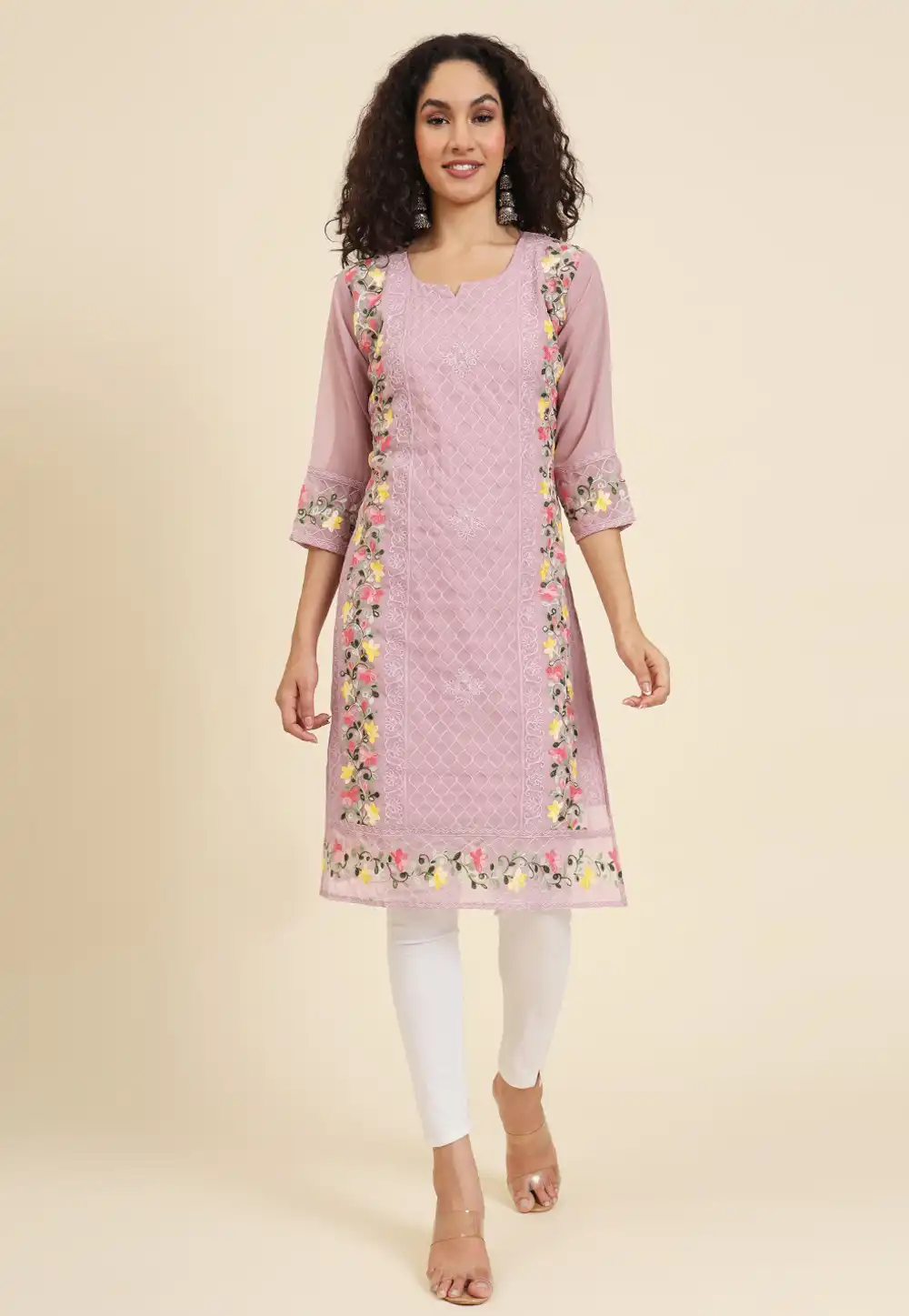 Pink Georgette Kurti 293014