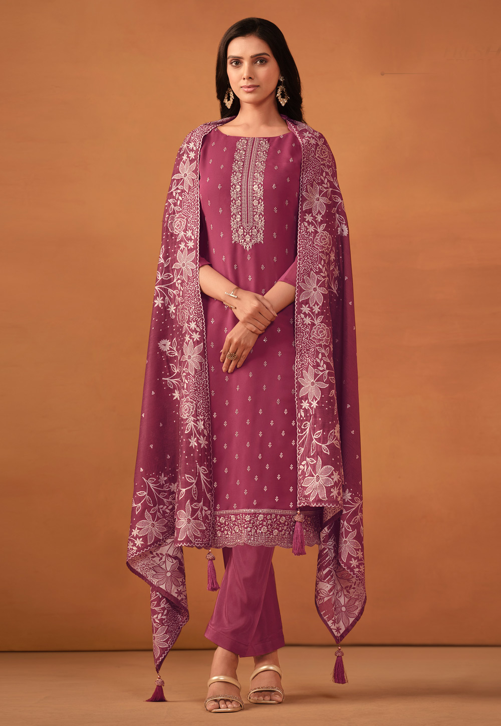 Pink Georgette Pakistani Suit 284559