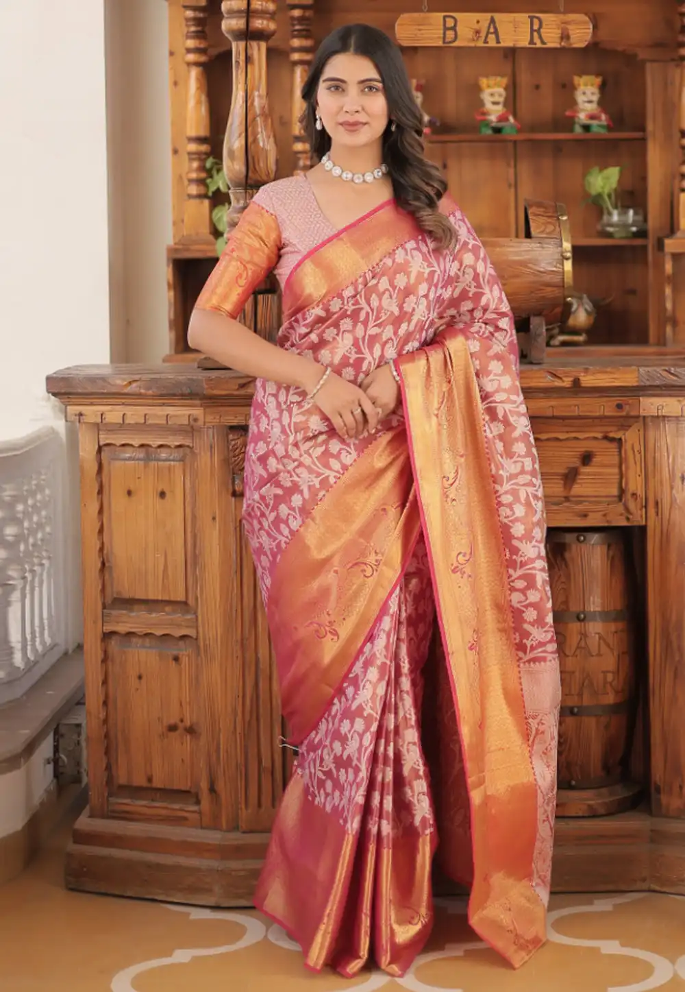 Pink Kanjivaram Silk Saree 289981