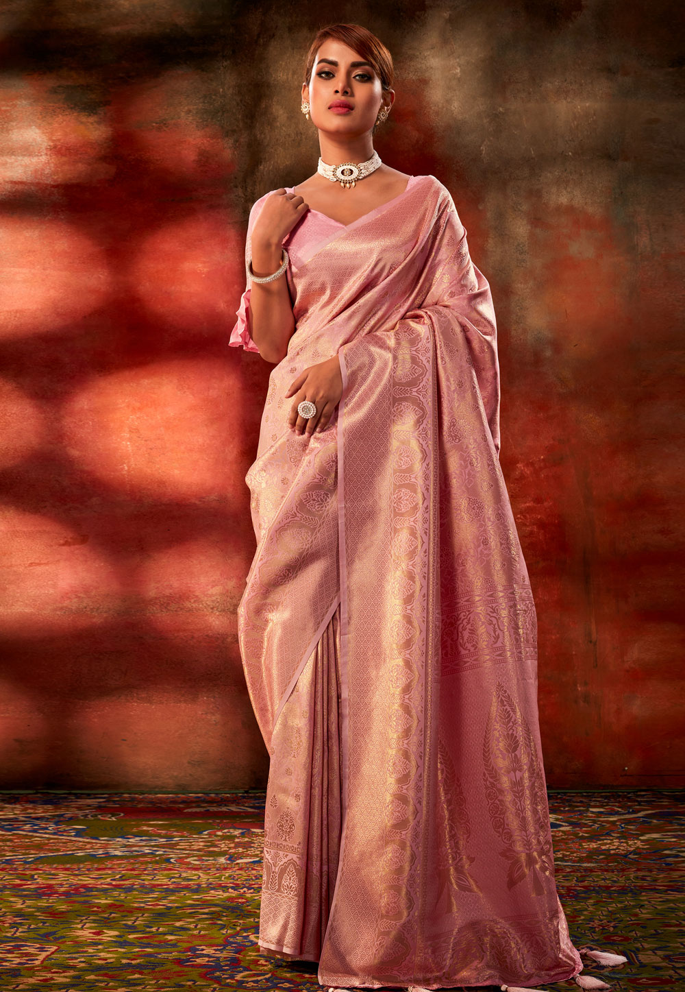 Pink Kanjivaram Silk Saree 278211