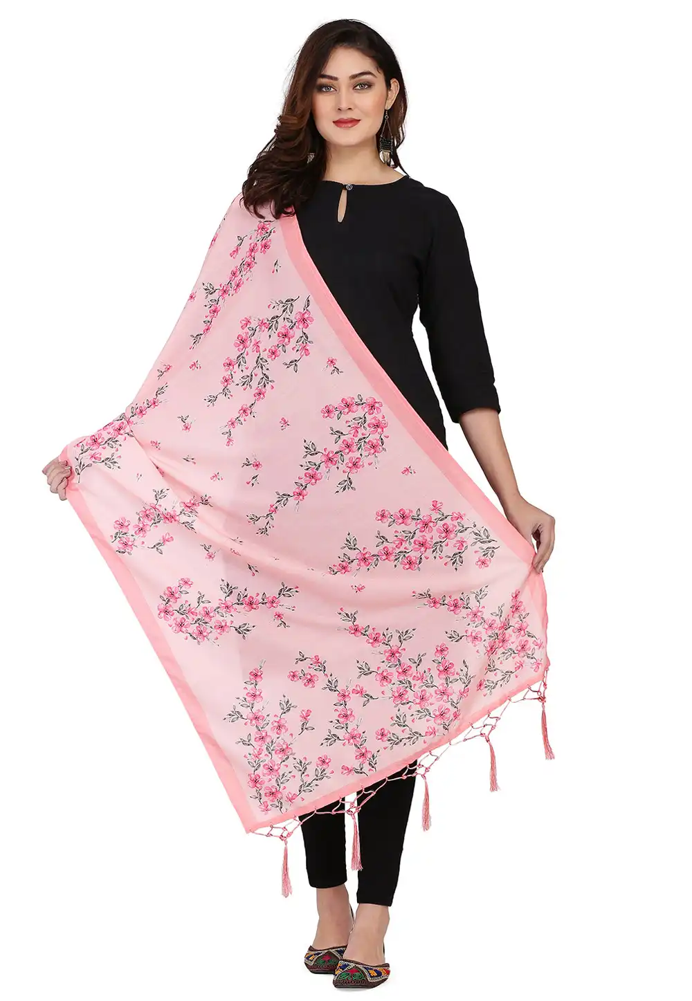 Pink Muslin Dupatta 292370