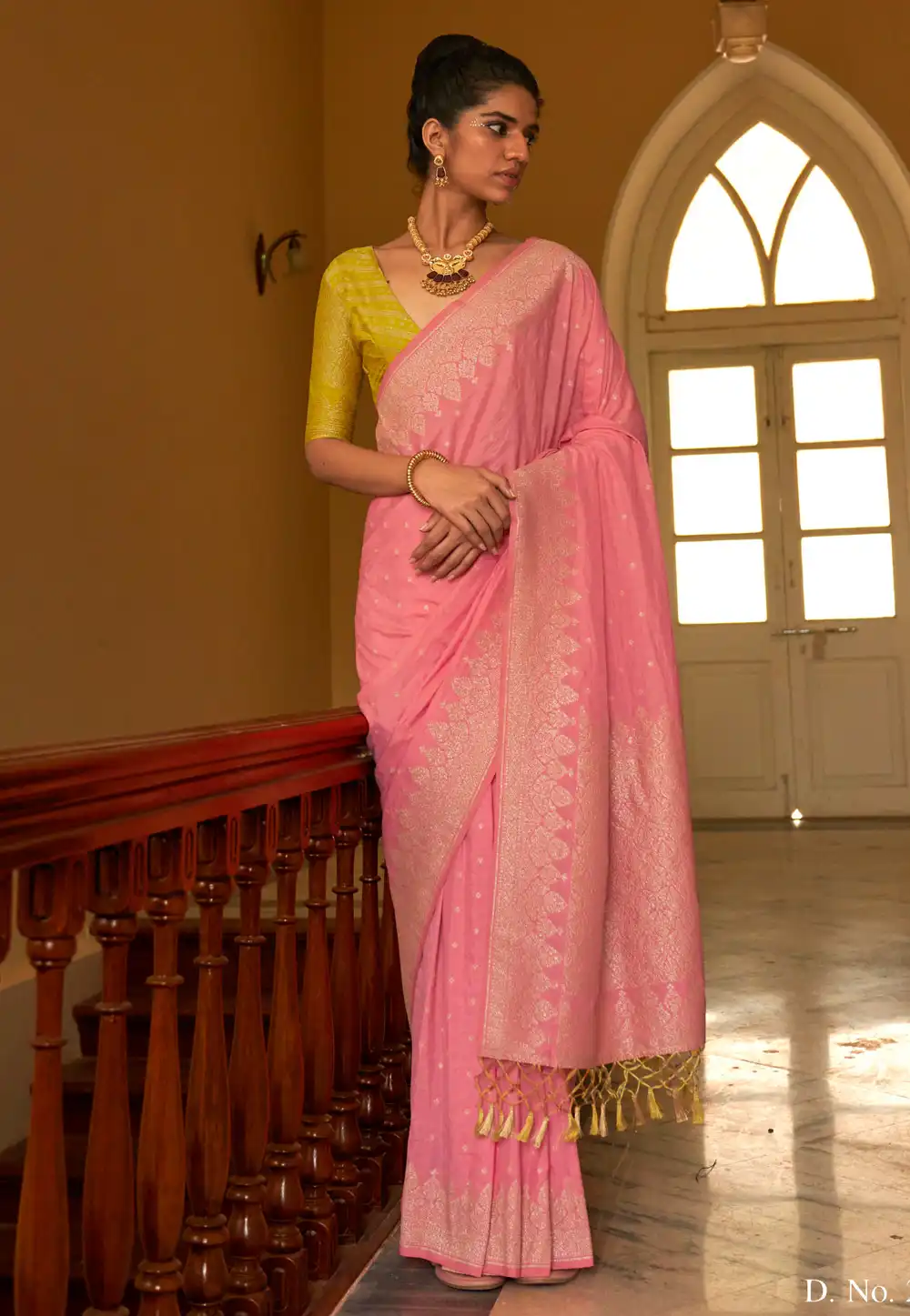 Pink Nylon Saree With Blouse 289111