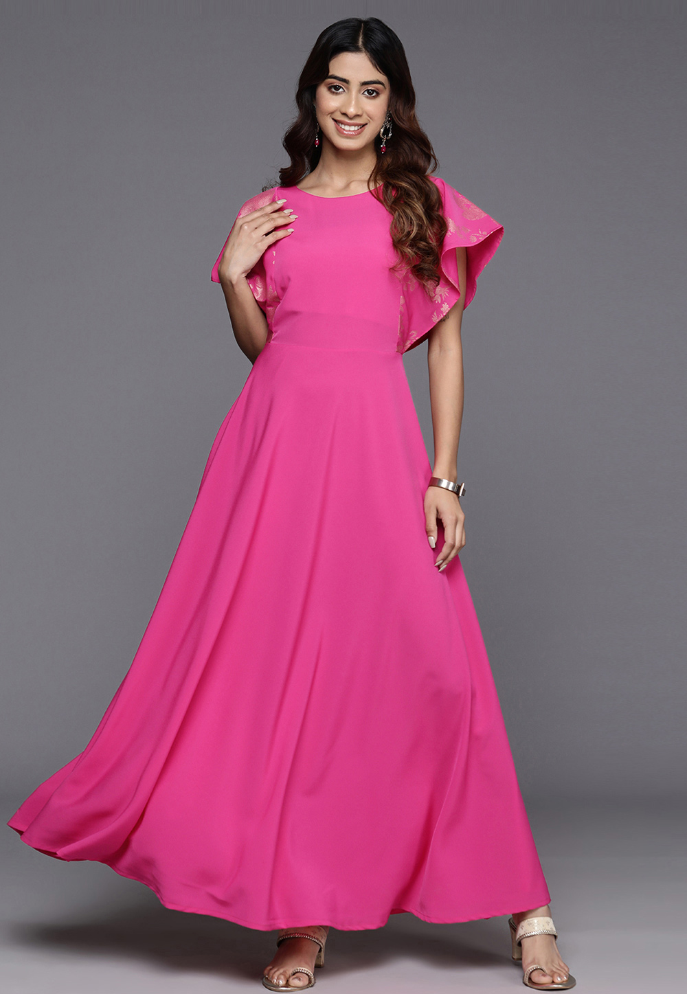 Pink Polyester Gown 282019