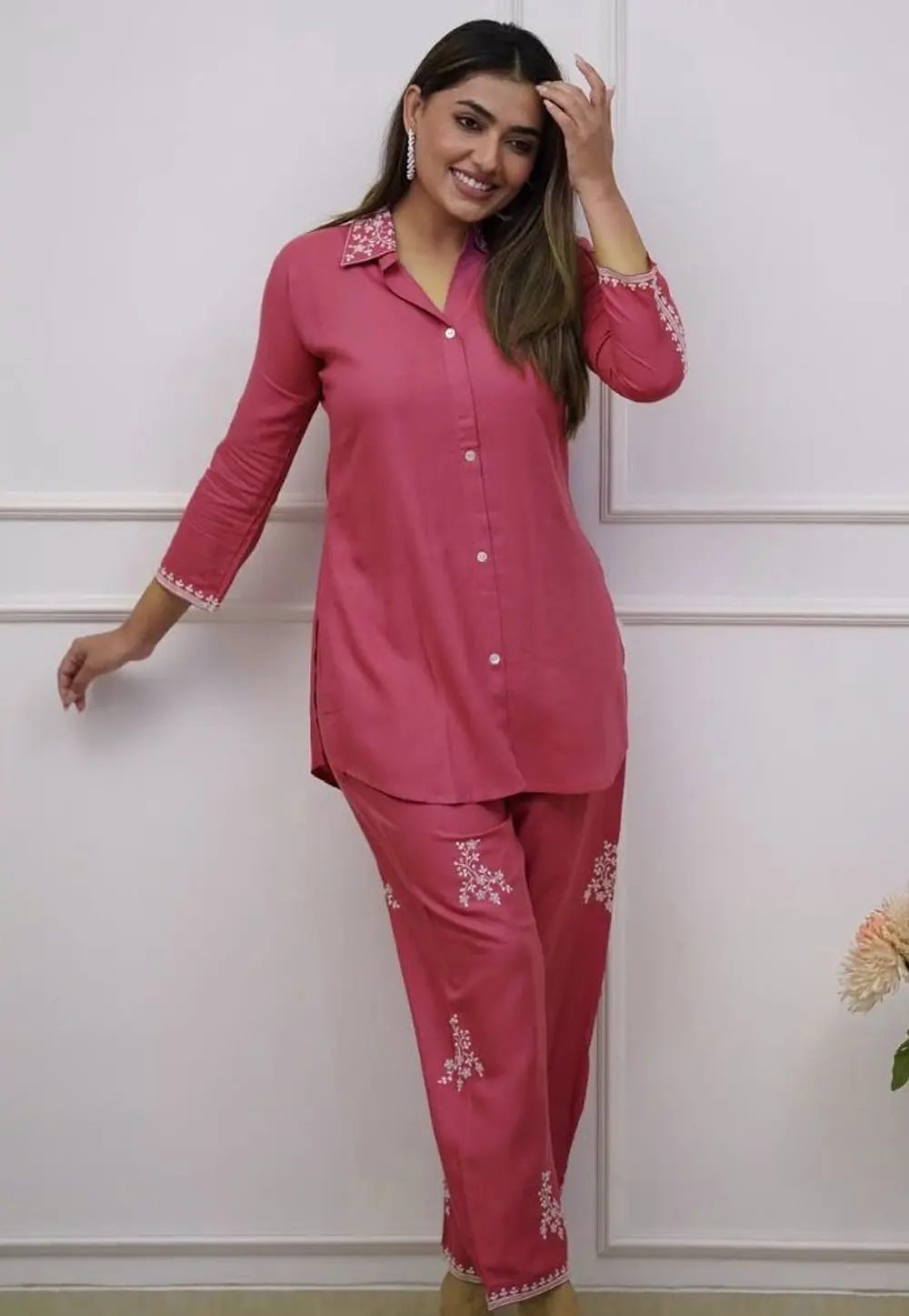 Pink Rayon Co-Ords Set 304359