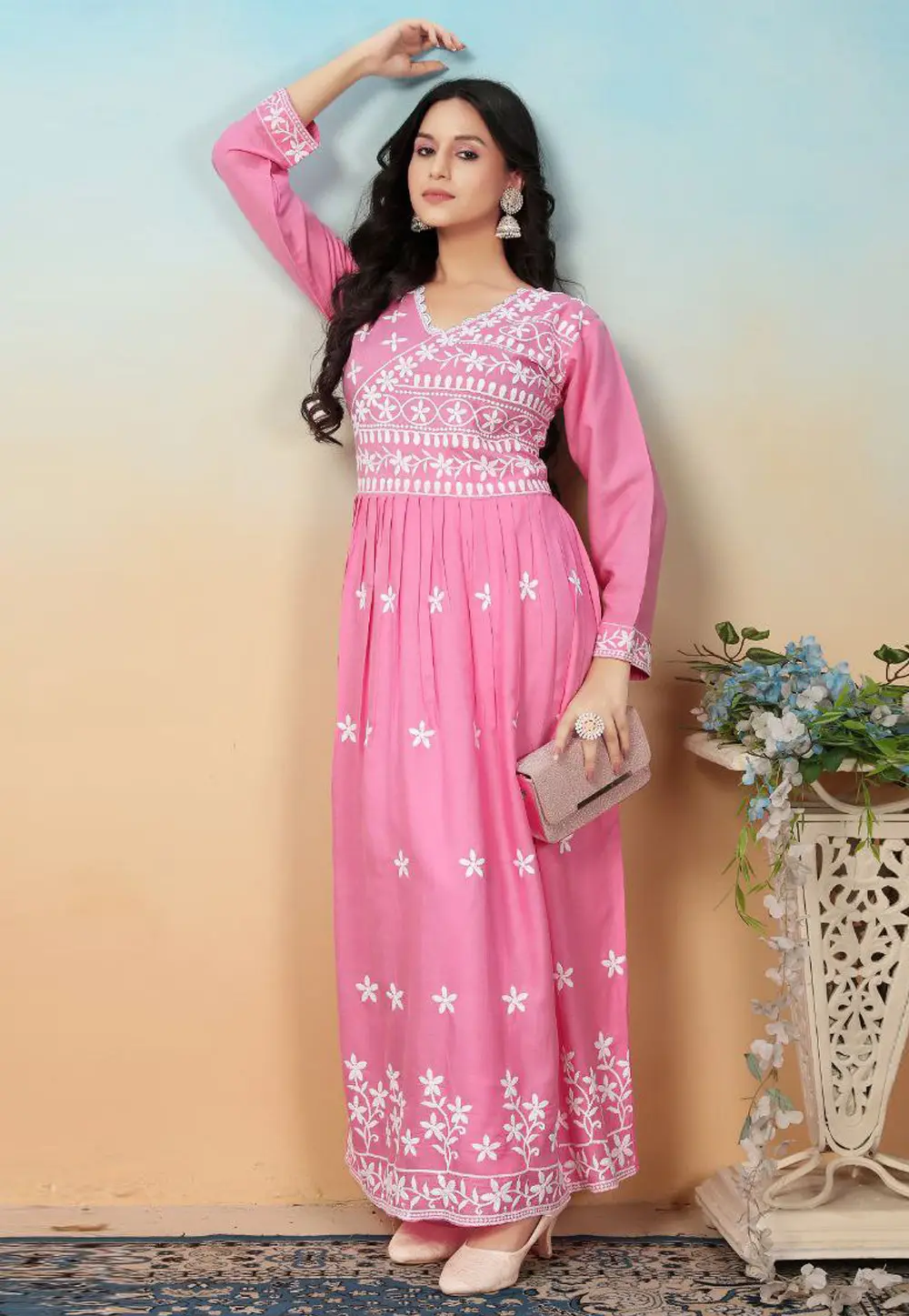 Pink Rayon Gown 300833