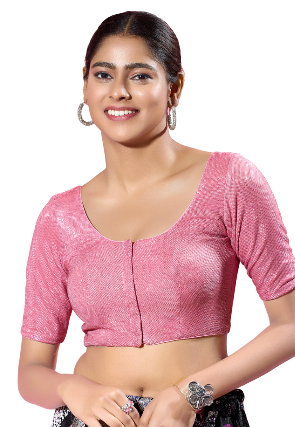 Pink Shimmer Readymade Blouse 285064
