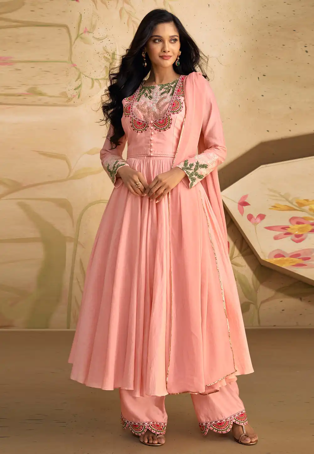 Pink Silk Anarkali Suit 291697