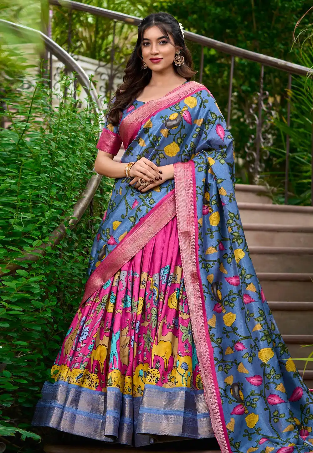 Pink Silk Floral Lehenga choli 292500