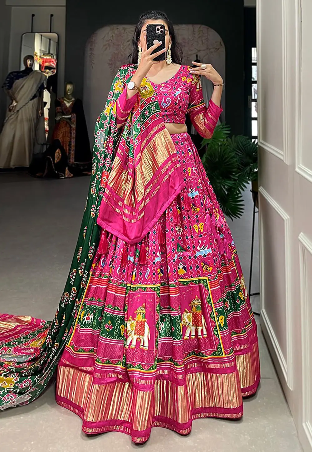 Pink Silk Lehenga Choli 298244