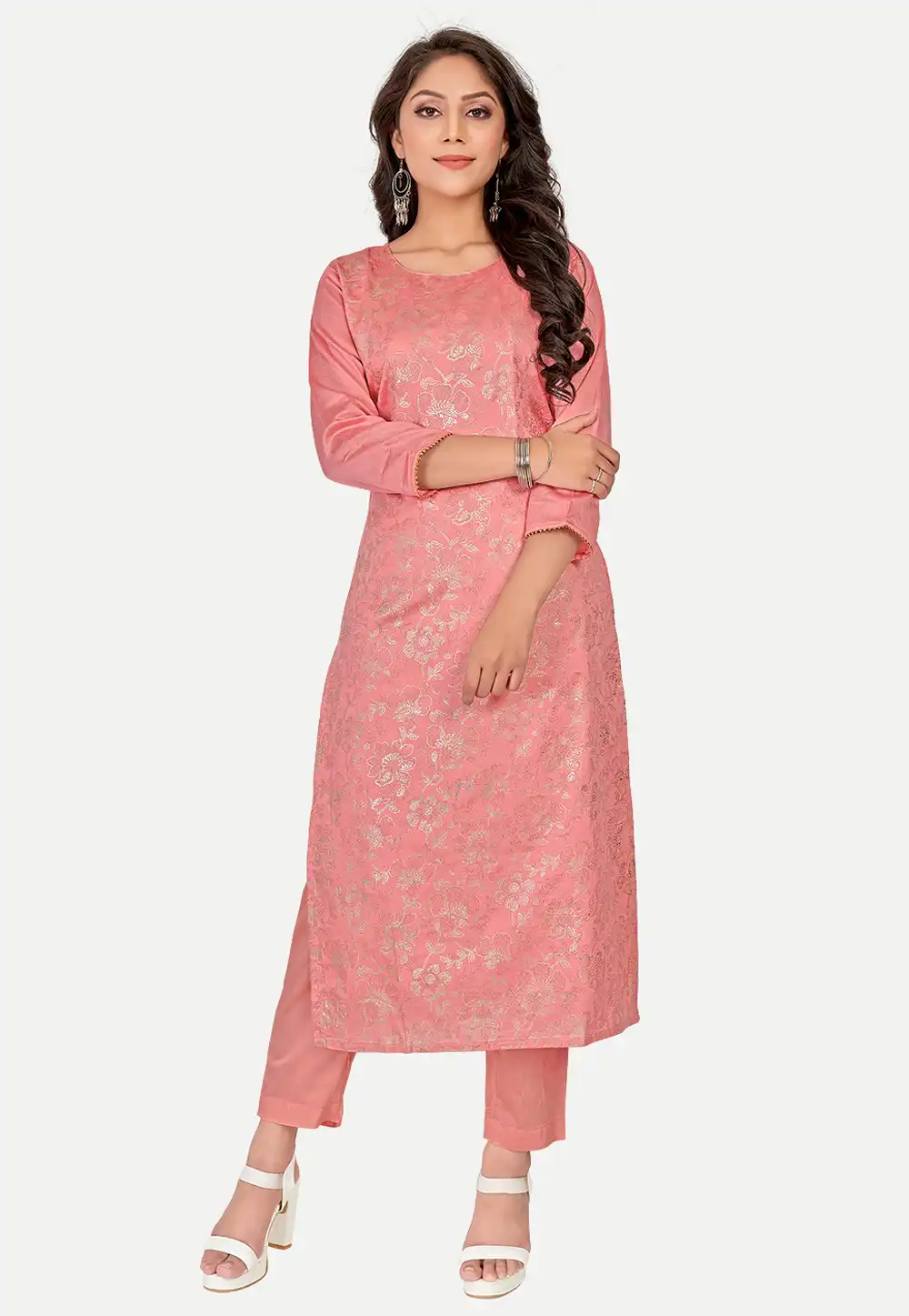 Pink Silk Long Tunic 288174