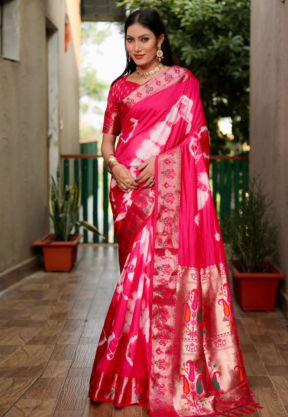 Pink Silk Paithani Saree 295690