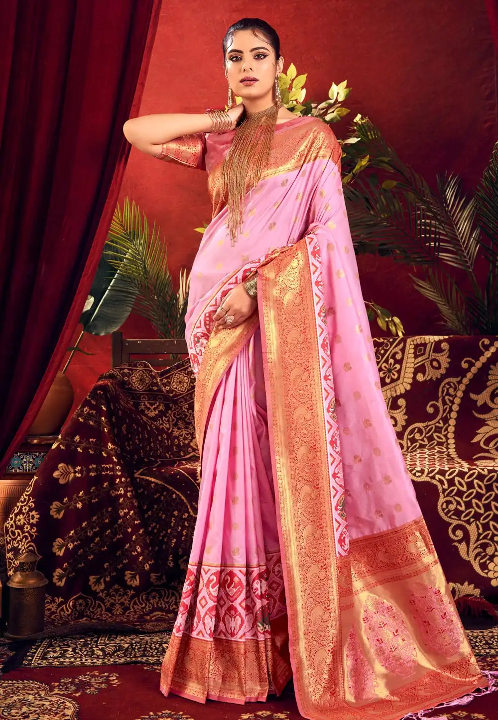 Pink Silk Paithani Saree 290158